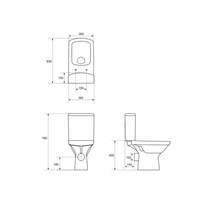 Set vas WC Cersanit, Easy New, stativ, Rimless cu rezervor inclus